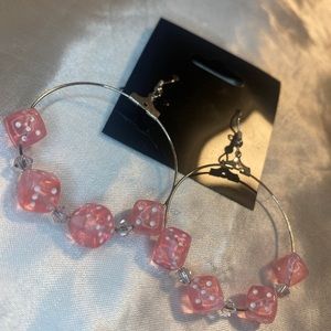 Dice hoop earrings 🎲